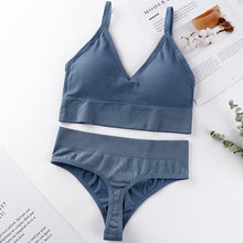 Load image into Gallery viewer, Wireless bralette underwear set
