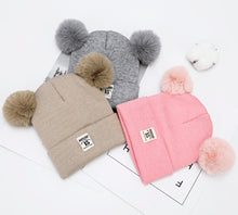 Load image into Gallery viewer, Winter baby scarf hat