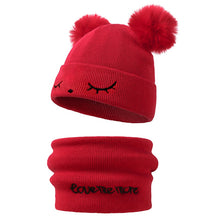 Load image into Gallery viewer, Winter baby scarf hat