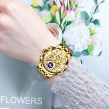 Load image into Gallery viewer, LIGE New Women's Gold Watch